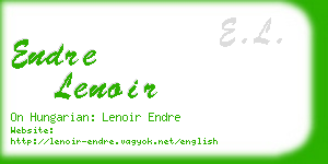 endre lenoir business card